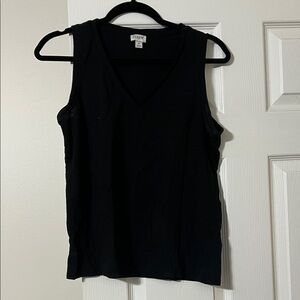 J. Crew Black V-Neck Tank Top